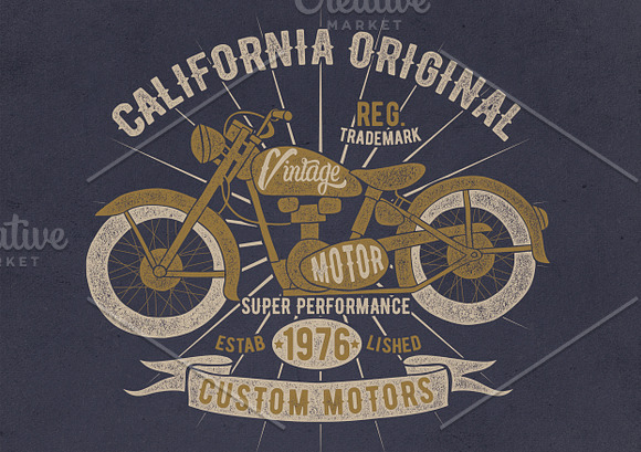 PACK OF 6 VINTAGE TEE VECTOR PRINTS in Illustrations - product preview 4
