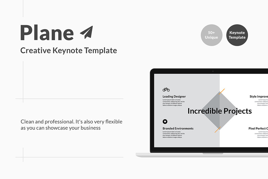 Plane - Creative Keynote Template in Keynote Templates - product preview 8
