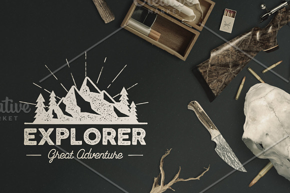 Mountain Shapes Bundle & Labels in Objects - product preview 4