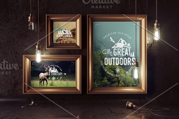 Mountain Shapes Bundle & Labels in Objects - product preview 6