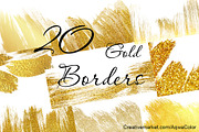 20 hand-painted Gold Borders