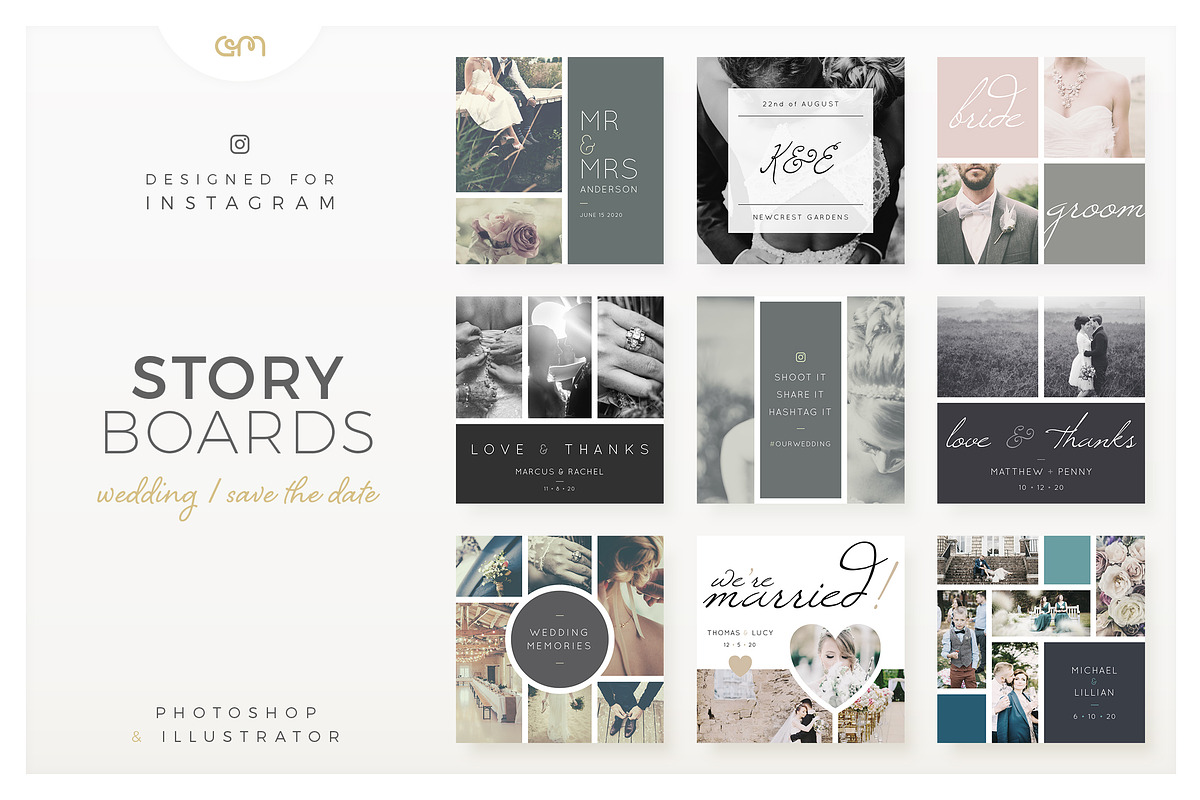 Storyboards / Wedding in Instagram Templates - product preview 8