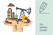 Eco concept. Pollution.