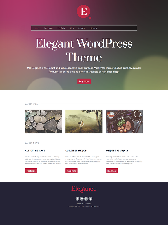 MH Elegance WordPress Theme in WordPress Business Themes - product preview 1