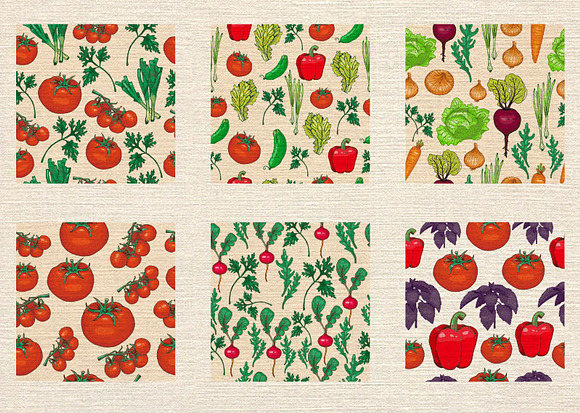 Vector set of hand drawn vegetables in Illustrations - product preview 2