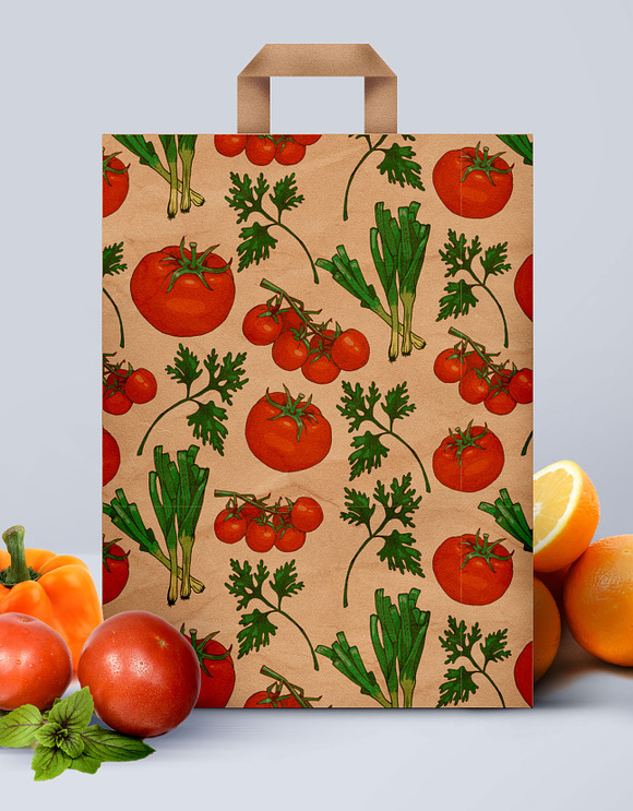 Vector set of hand drawn vegetables in Illustrations - product preview 3