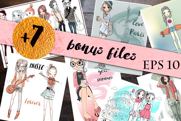 Big GIRLS bundle in Illustrations - product preview 1