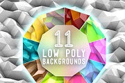 11 Low Poly 3D-Backgrounds