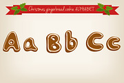 Vector gingerbread alphabet