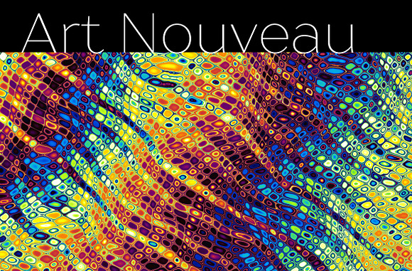 10 abstract Art Nouveau textures in Textures - product preview 10