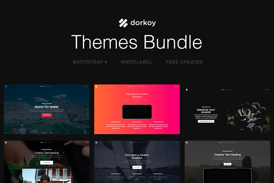 Dorkoy Themes Bundle - Save $200+ in Bootstrap Themes - product preview 8