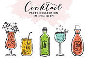 10 Cocktail Glasses EPS & PNG