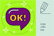 Lines "ok" icon