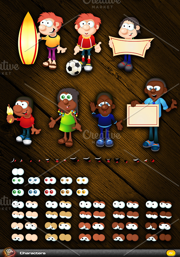 Family Mascot Pack 2 in Illustrations - product preview 1