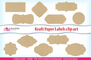 Kraft Paper Labels clipart