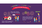 Fireworks Safety Infographic, Wrong and Right