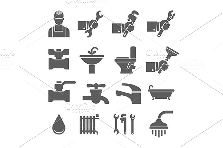 plumbing  icons 