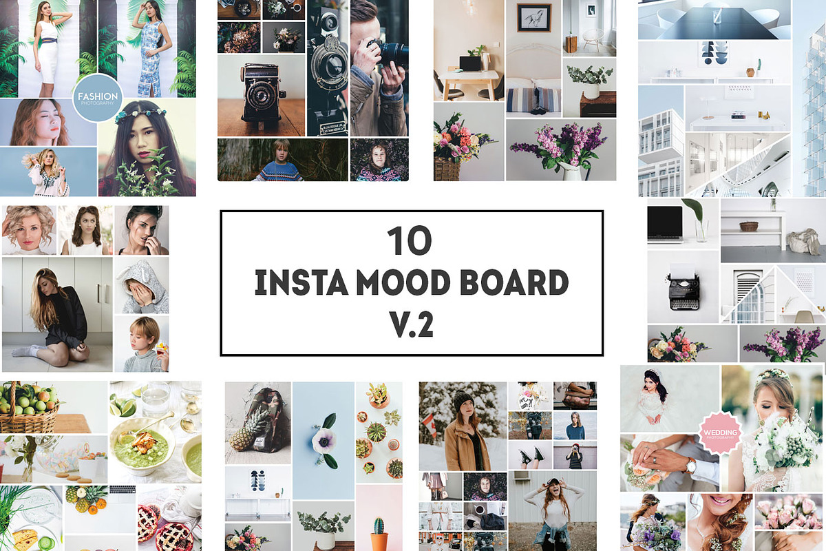 10 Insta Mood Board Templates V.2 in Instagram Templates - product preview 8