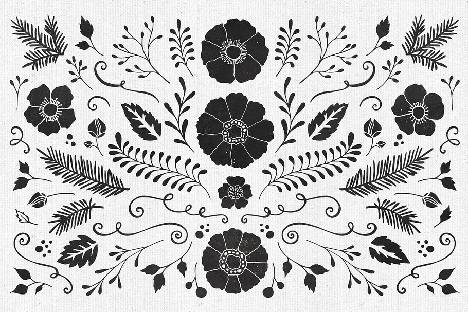 85 Hand Sketched Floral Vectors in Illustrations - product preview 8