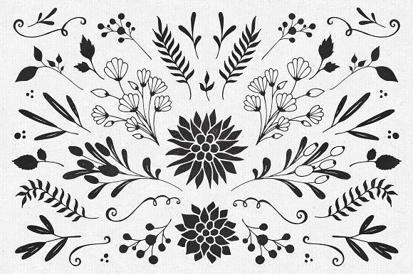 85 Hand Sketched Floral Vectors in Illustrations - product preview 1