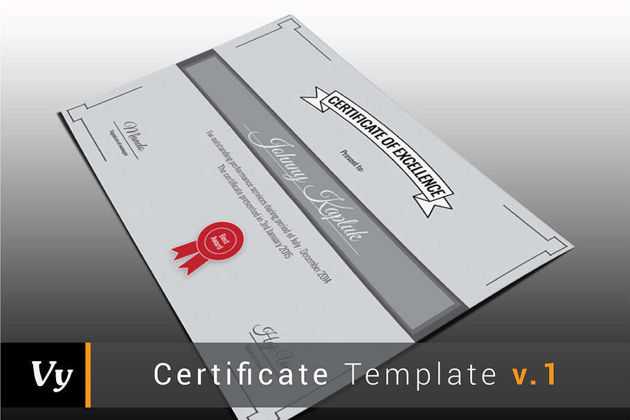 Certificate Template v.01 in Stationery Templates - product preview 8