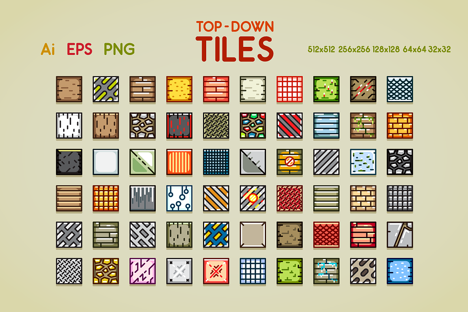 Top-Down Tiles in Objects - product preview 8