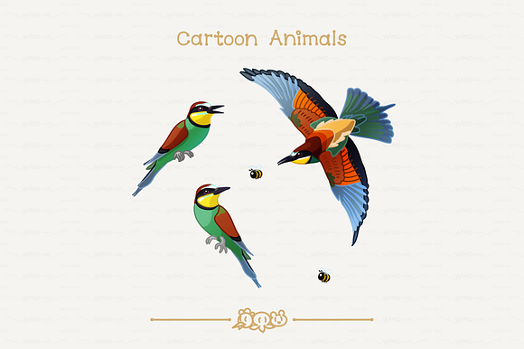 vector Birds set in Illustrations - product preview 31