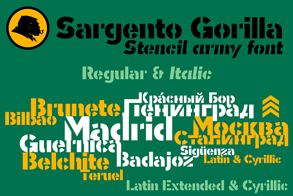 Sargento Gorila font in Sans-Serif Fonts - product preview 1