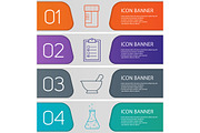 Chemical lab banners. Vector