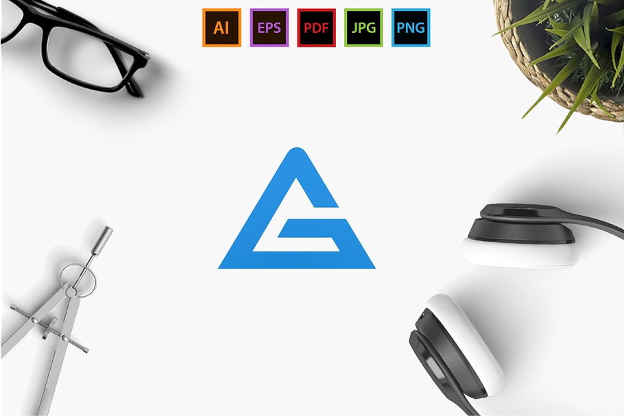 Triangle G in Logo Templates - product preview 8