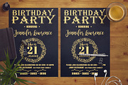 Gold Birthday Party Flyer