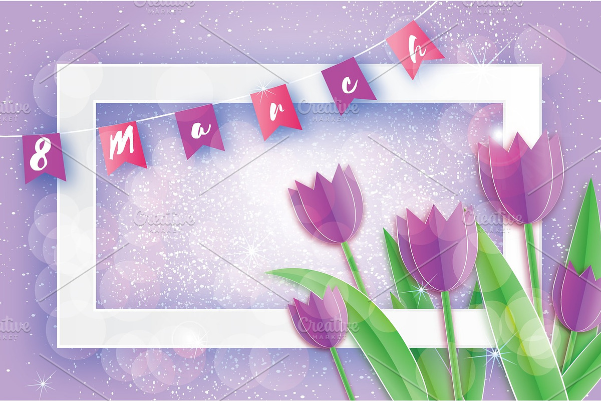 8 March Women's Day greeting card template in Illustrations - product preview 8