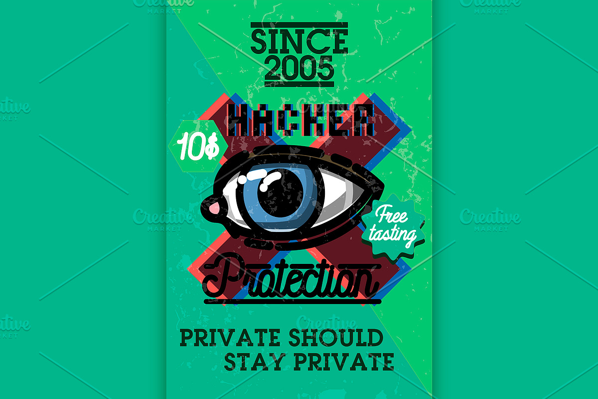 hacker protecrion banner in Illustrations - product preview 8