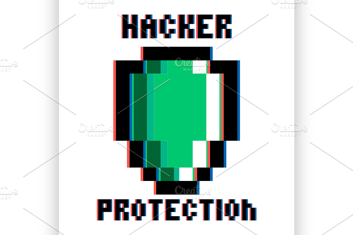 hacker protection emblem in Illustrations - product preview 8