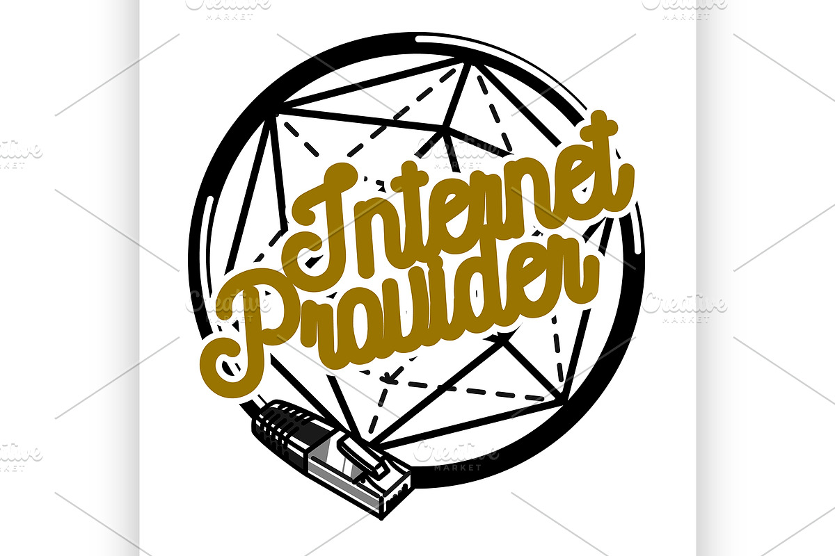 internet provider emblem in Illustrations - product preview 8