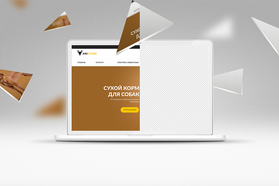 Macbook Mock Up triangles in Mobile & Web Mockups - product preview 8