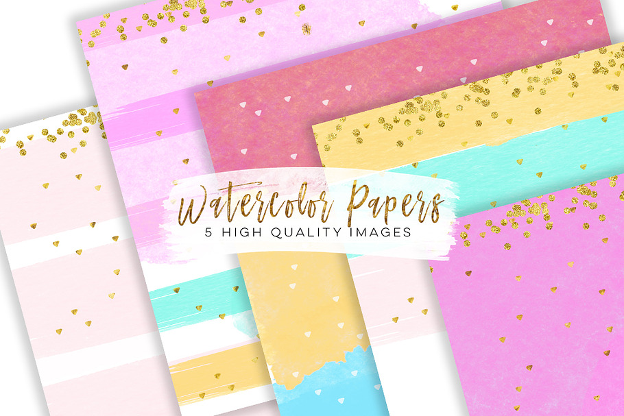 Rainbow digital paper in Textures - product preview 8