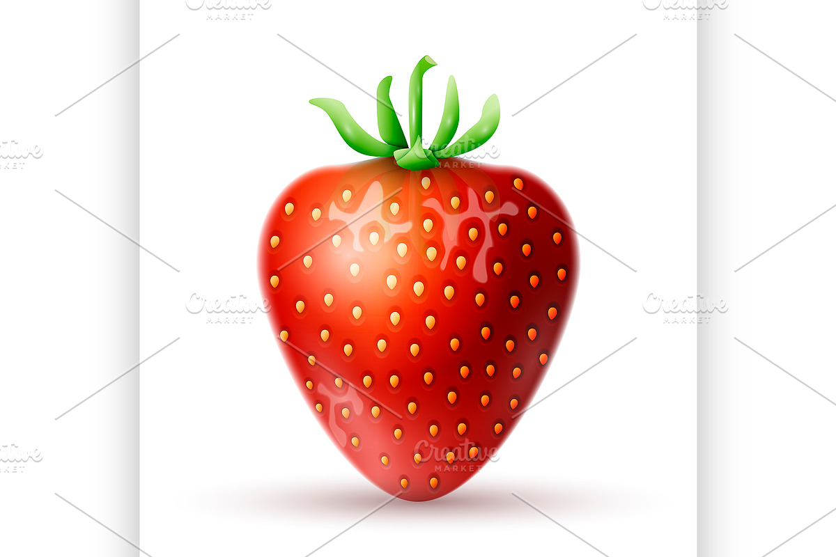Red Strawberry icon in Illustrations - product preview 8