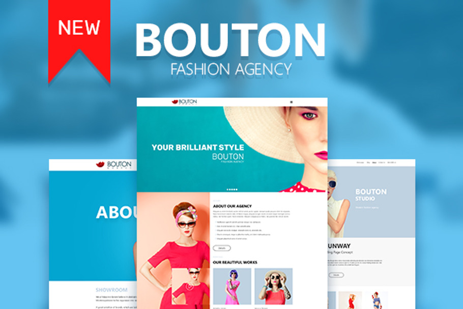 Bouton Fashion & Modeling Site Theme in HTML/CSS Themes - product preview 8