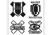 hacker protection emblem