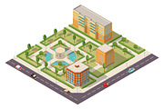 The isometric district of the city  