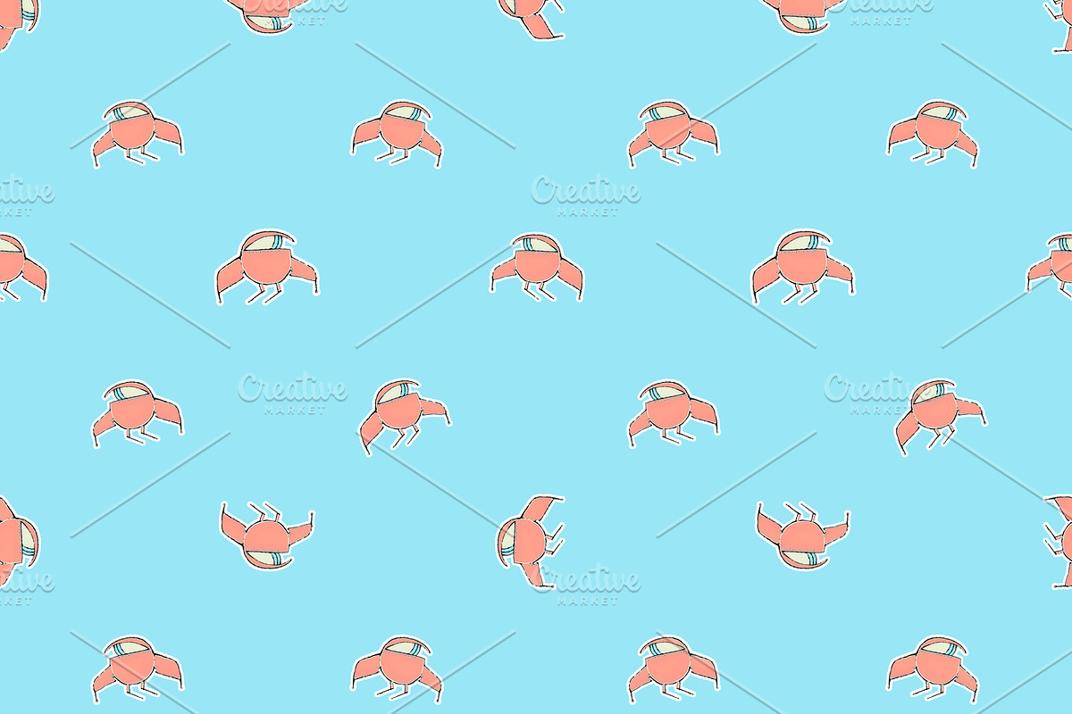 Spaceship Cartoon Pattern Drawing in Patterns - product preview 8