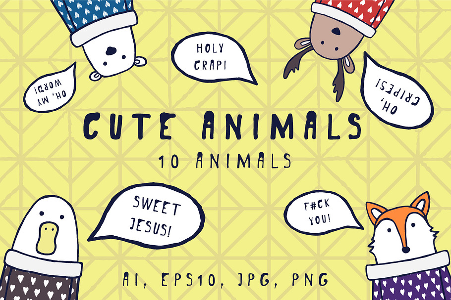 Cute animals - Set of illustrations