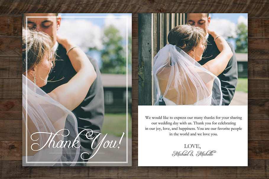 Wedding Thank You Card PSD Template in Card Templates - product preview 8