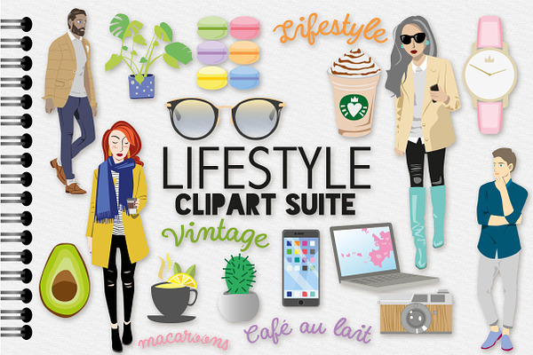 Lifestyle / Fashion Illustration Set