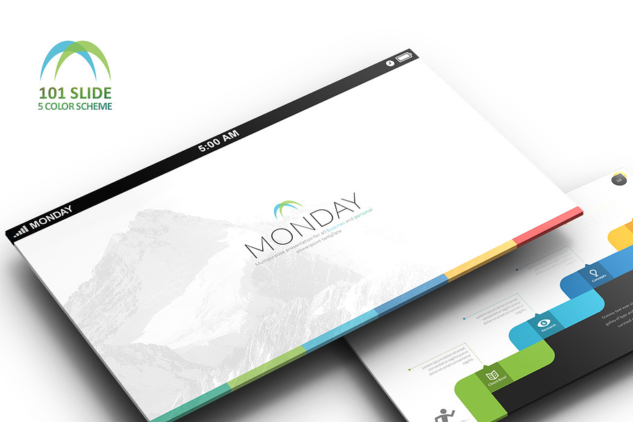 Monday Business Powerpoint in PowerPoint Templates - product preview 8