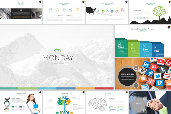 Monday Business Powerpoint in PowerPoint Templates - product preview 1