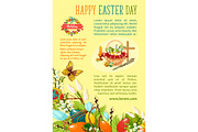 Easter Egg Hunt poster template for holiday design