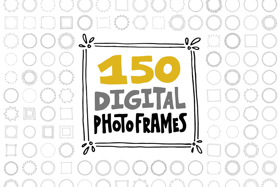 150 Digital Frames (EPS, PNG) in Illustrations - product preview 8