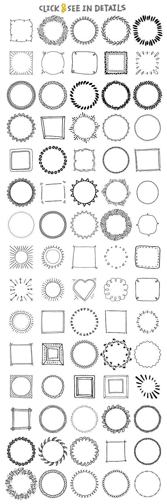 150 Digital Frames (EPS, PNG) in Illustrations - product preview 4